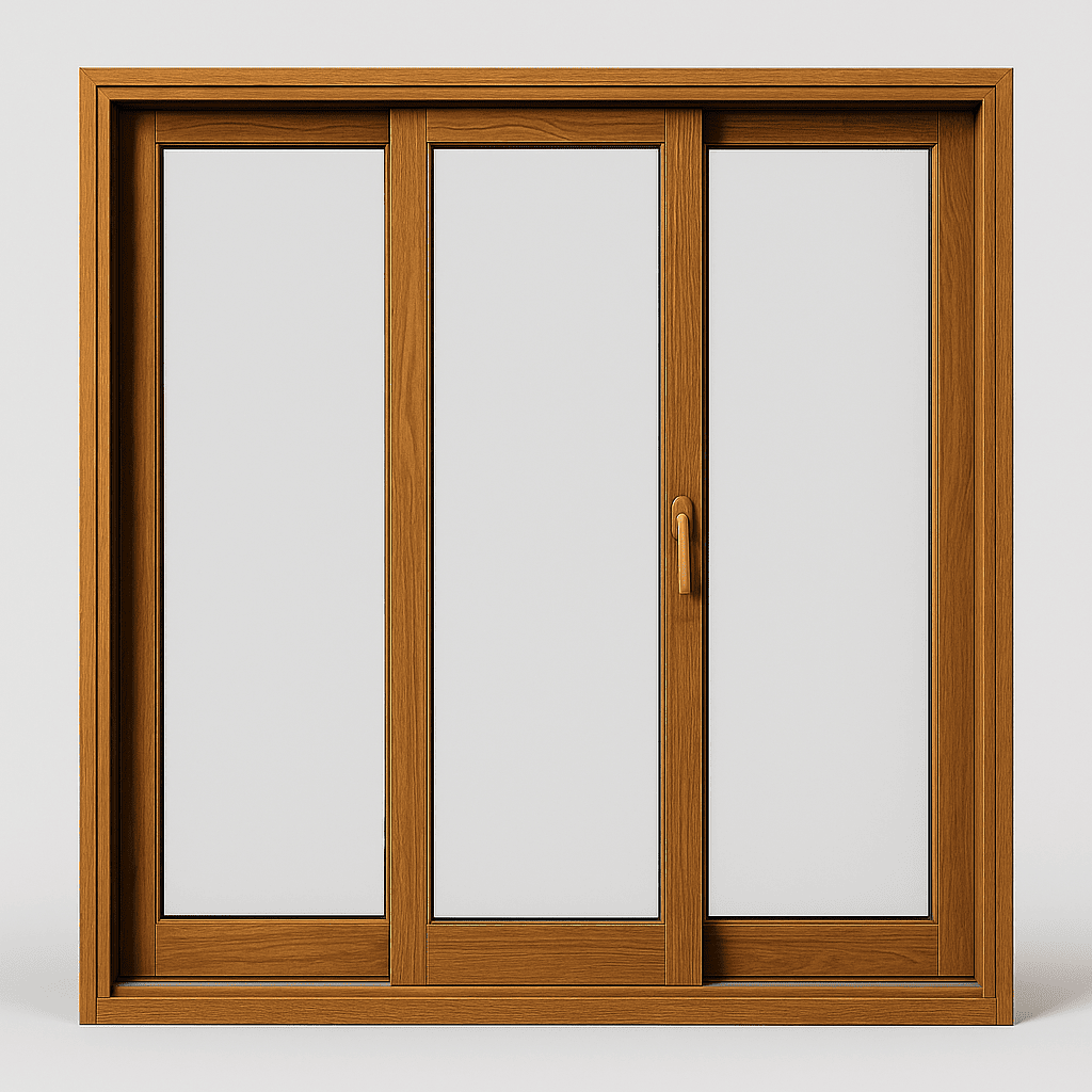 Baie vitrée bois Double Vitrage 260x200 cm