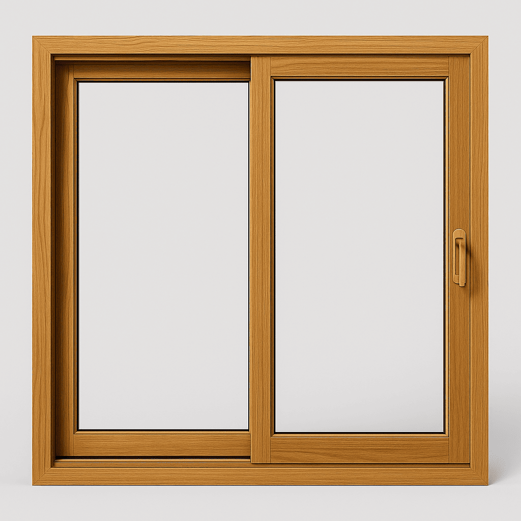 Fenêtre coulissante bois Double Vitrage 140x215 cm